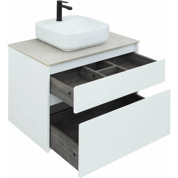 Тумба подвесная со столешницей Aquanet Nova Lite 75 см 242272 (2 ящика) белый, Цвет фасада: белый - 8 Тумба подвесная со столешницей Aquanet Nova Lite 75 см 242272 (2 ящика) белый, Цвет фасада: белый фото 8