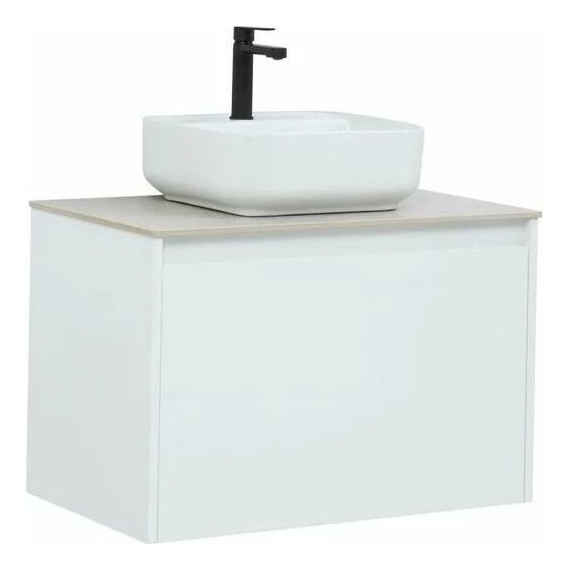 Тумба подвесная со столешницей Aquanet Nova Lite 75 см 242275 (1 ящик) белый, Цвет фасада: белый фото 