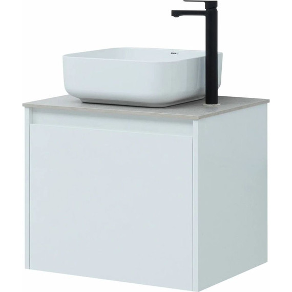 Тумба подвесная со столешницей Aquanet Nova Lite 60 см 242574 (1 ящик) белый, Цвет фасада: белый фото 7