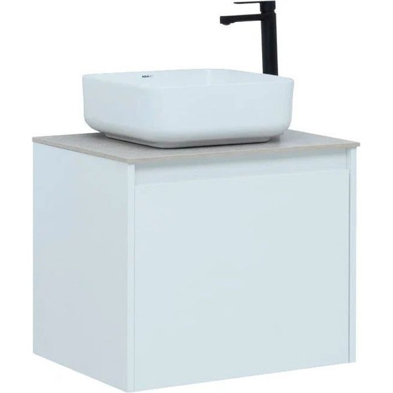 Тумба подвесная со столешницей Aquanet Nova Lite 60 см 242574 (1 ящик) белый, Цвет фасада: белый фото 8