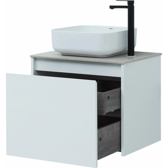 Тумба подвесная со столешницей Aquanet Nova Lite 60 см 242574 (1 ящик) белый, Цвет фасада: белый фото 10