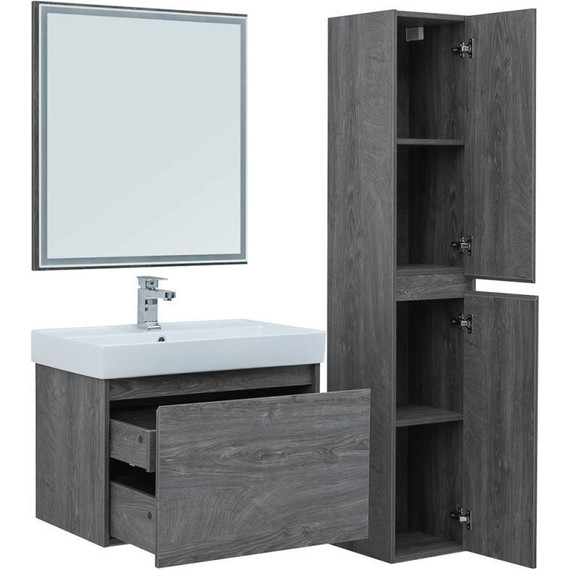 Тумба подвесная с раковиной Aquanet Nova Lite 75 см 242274 (1 ящик) дуб рошелье - 14 Тумба подвесная с раковиной Aquanet Nova Lite 75 см 242274 (1 ящик) дуб рошелье фото 14