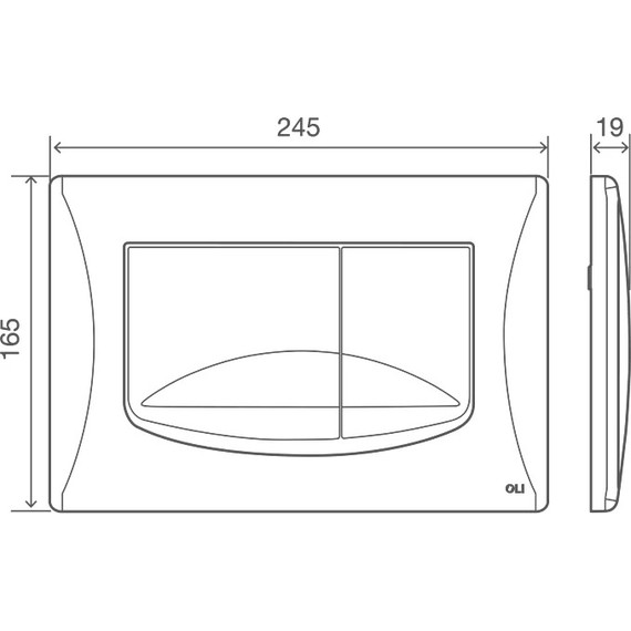 Инсталляция для унитаза Oli Quadra 280490mRI00 (кнопка смыва River, хром глянец) фото 5