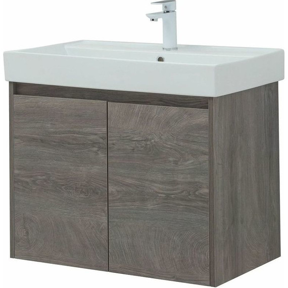 Тумба подвесная с раковиной Aquanet Nova Lite 75 см 298851 (2 дверцы) дуб рошелье, Цвет фасада: дуб рошелье - 6 Тумба подвесная с раковиной Aquanet Nova Lite 75 см 298851 (2 дверцы) дуб рошелье, Цвет фасада: дуб рошелье фото 6