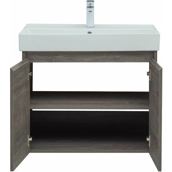 Тумба подвесная с раковиной Aquanet Nova Lite 75 см 298851 (2 дверцы) дуб рошелье, Цвет фасада: дуб рошелье - 8 Тумба подвесная с раковиной Aquanet Nova Lite 75 см 298851 (2 дверцы) дуб рошелье, Цвет фасада: дуб рошелье фото 8