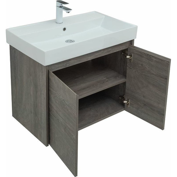 Тумба подвесная с раковиной Aquanet Nova Lite 75 см 298851 (2 дверцы) дуб рошелье, Цвет фасада: дуб рошелье - 9 Тумба подвесная с раковиной Aquanet Nova Lite 75 см 298851 (2 дверцы) дуб рошелье, Цвет фасада: дуб рошелье фото 9