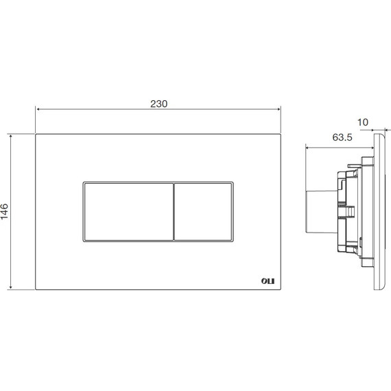 Инсталляция для унитаза Oli 80 300573pKA00 (кнопка смыва Karisma, хром глянец) фото 5