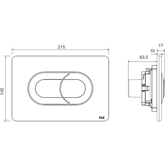 Инсталляция для унитаза Oli 80 300573pSA00 (кнопка смыва Salina, хром глянец) фото 6