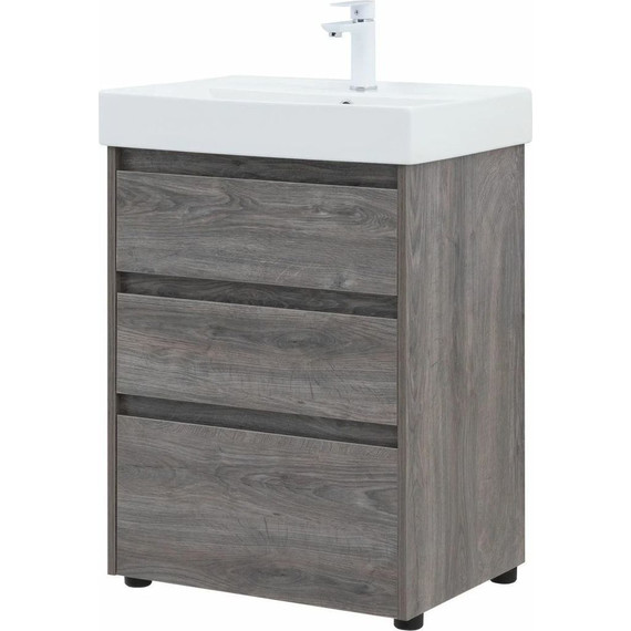 Тумба напольная с раковиной Aquanet Nova Lite 60 см 302470 (3 ящика) дуб рошелье, Цвет фасада: дуб рошелье - 5 Тумба напольная с раковиной Aquanet Nova Lite 60 см 302470 (3 ящика) дуб рошелье, Цвет фасада: дуб рошелье фото 5