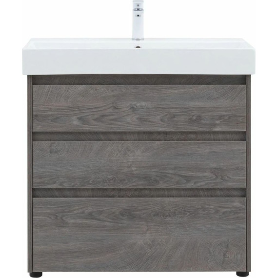 Тумба напольная с раковиной Aquanet Nova Lite 85 см 302476 (3 ящика) дуб рошелье, Цвет фасада: дуб рошелье фото 8