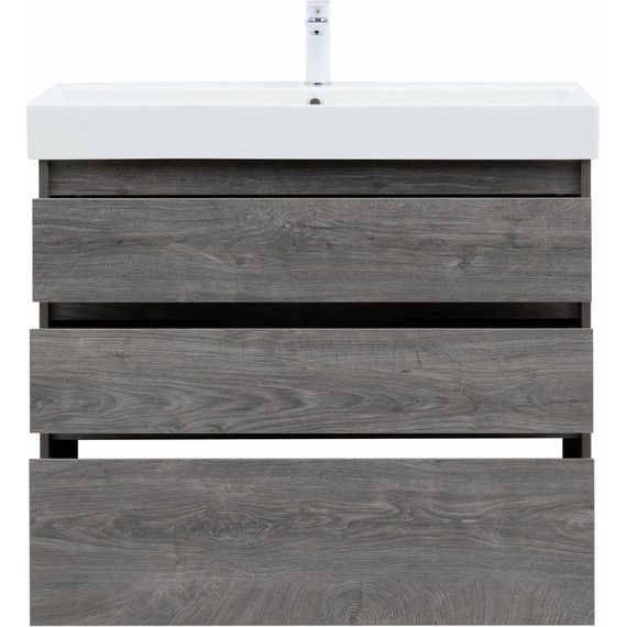 Тумба напольная с раковиной Aquanet Nova Lite 100 см 302479 (3 ящика) дуб рошелье, Цвет фасада: дуб рошелье - 7 Тумба напольная с раковиной Aquanet Nova Lite 100 см 302479 (3 ящика) дуб рошелье, Цвет фасада: дуб рошелье фото 7