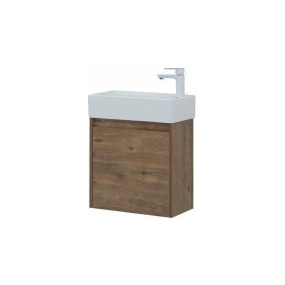 Тумба подвесная с раковиной Aquanet Nova Lite 50 см 298855 (с дверцей) дуб рустикальный, Цвет фасада: тёмное дерево - 5 Тумба подвесная с раковиной Aquanet Nova Lite 50 см 298855 (с дверцей) дуб рустикальный, Цвет фасада: тёмное дерево фото 5