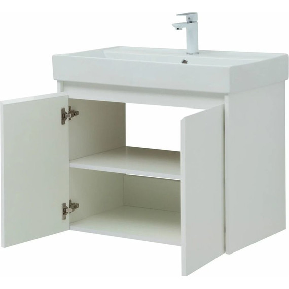 Тумба подвесная с раковиной Aquanet Nova Lite 75 см 298850 (2 дверцы) белый, Цвет фасада: белый - 5 Тумба подвесная с раковиной Aquanet Nova Lite 75 см 298850 (2 дверцы) белый, Цвет фасада: белый фото 5