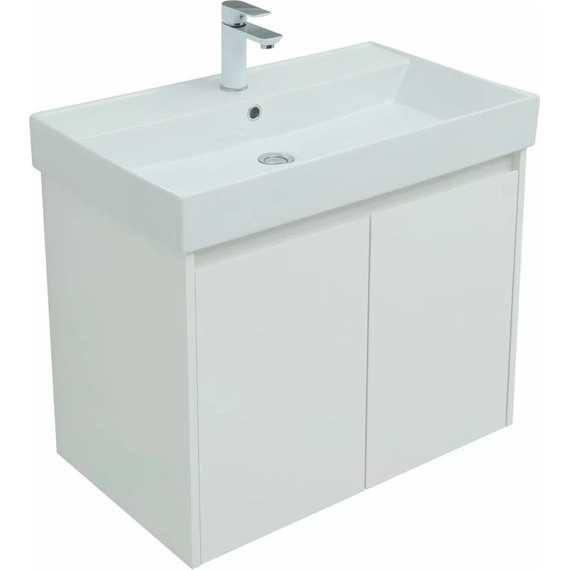 Тумба подвесная с раковиной Aquanet Nova Lite 75 см 298850 (2 дверцы) белый, Цвет фасада: белый - 9 Тумба подвесная с раковиной Aquanet Nova Lite 75 см 298850 (2 дверцы) белый, Цвет фасада: белый фото 9
