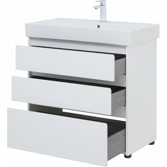 Тумба напольная с раковиной Aquanet Nova Lite 85 см 302475 (3 ящика) белый, Цвет фасада: белый - 5 Тумба напольная с раковиной Aquanet Nova Lite 85 см 302475 (3 ящика) белый, Цвет фасада: белый фото 5