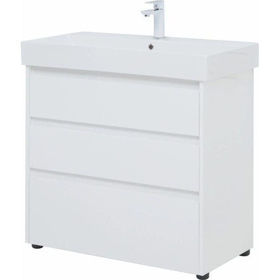 Тумба напольная с раковиной Aquanet Nova Lite 85 см 302475 (3 ящика) белый, Цвет фасада: белый - 6 Тумба напольная с раковиной Aquanet Nova Lite 85 см 302475 (3 ящика) белый, Цвет фасада: белый фото 6