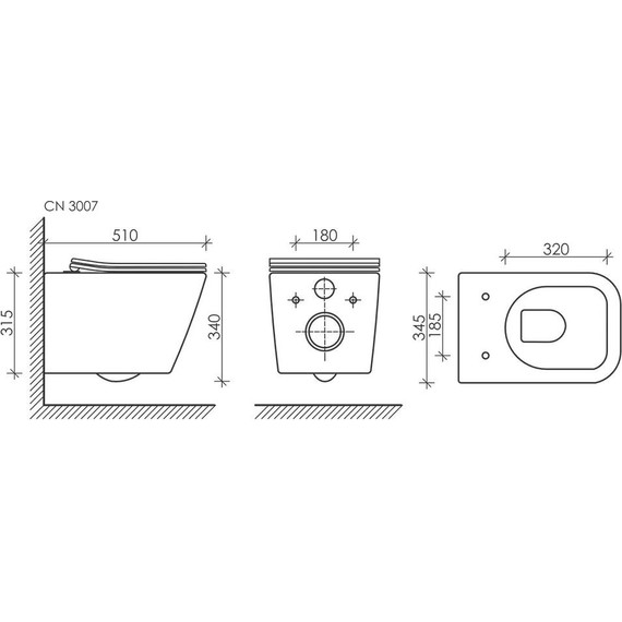 Инсталляция с подвесным унитазом ceramicanova Metric Rimless CN3007_1001CH_1000 - 9 Инсталляция с подвесным унитазом ceramicanova Metric Rimless CN3007_1001CH_1000 фото 9