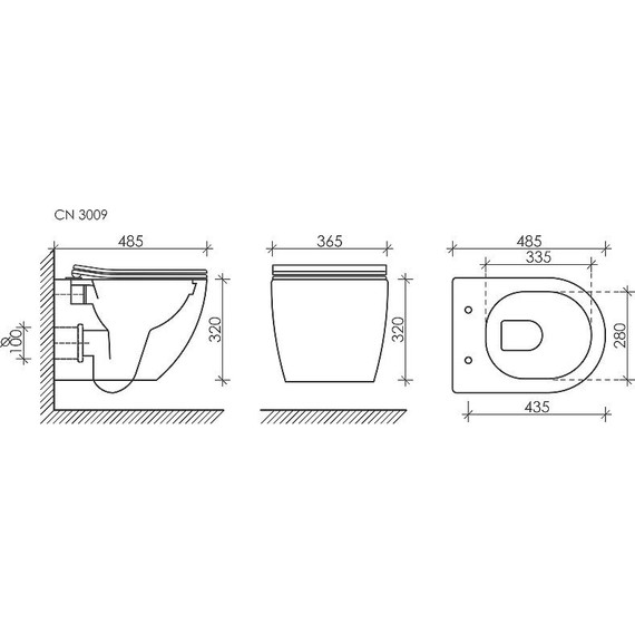 Инсталляция с подвесным унитазом ceramicanova Forma Rimless CN3009_1002B_1000 - 14 Инсталляция с подвесным унитазом ceramicanova Forma Rimless CN3009_1002B_1000 фото 14