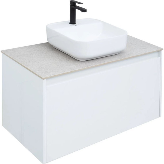 Тумба подвесная со столешницей Aquanet Nova Lite 90 см 242257 (1 ящик) белый, Цвет фасада: белый фото 12