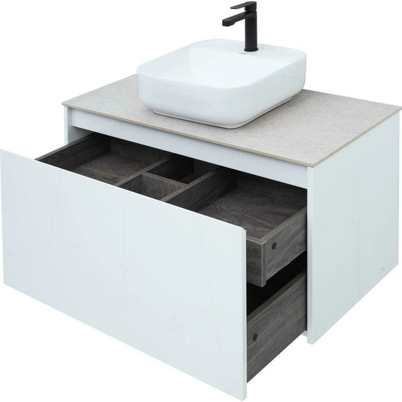 Тумба подвесная со столешницей Aquanet Nova Lite 90 см 242257 (1 ящик) белый, Цвет фасада: белый фото 14