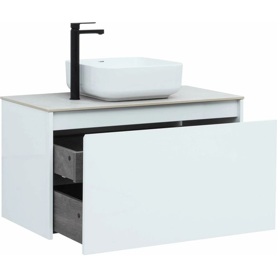 Тумба подвесная со столешницей Aquanet Nova Lite 90 см 242257 (1 ящик) белый, Цвет фасада: белый фото 7