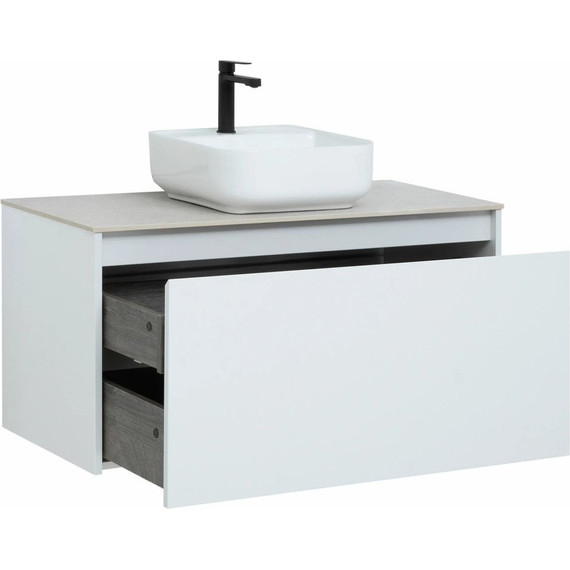 Тумба подвесная со столешницей Aquanet Nova Lite 100 см 242580 (1 ящик) белый, Цвет фасада: белый - 10 Тумба подвесная со столешницей Aquanet Nova Lite 100 см 242580 (1 ящик) белый, Цвет фасада: белый фото 10