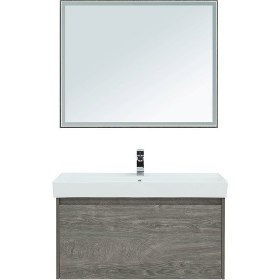 Зеркало Aquanet Nova Lite 100 см 242623, дуб рошелье фото 7