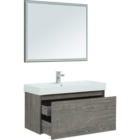 Зеркало Aquanet Nova Lite 100 см 242623, дуб рошелье фото 9