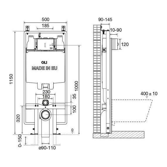 Инсталляция для унитаза Oli 74 (механическая) 601803 фото 4