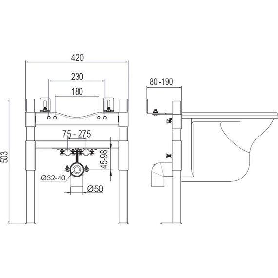 Инсталляция для биде Oli Easy 618547 фото 2