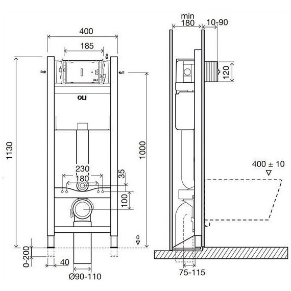 Инсталляция для унитаза Oli Expert Evo/Speed (механическая) 721802 фото 3