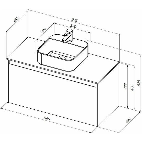 Тумба подвесная со столешницей Aquanet Nova Lite 100 см 249520 (1 ящик) дуб рустикальный, Цвет фасада: тёмное дерево - 21 Тумба подвесная со столешницей Aquanet Nova Lite 100 см 249520 (1 ящик) дуб рустикальный, Цвет фасада: тёмное дерево фото 21