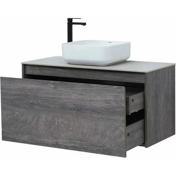 Тумба подвесная со столешницей Aquanet Nova Lite 100 см 242579 (1 ящик) дуб рошелье, Цвет фасада: дуб рошелье - 7 Тумба подвесная со столешницей Aquanet Nova Lite 100 см 242579 (1 ящик) дуб рошелье, Цвет фасада: дуб рошелье фото 7