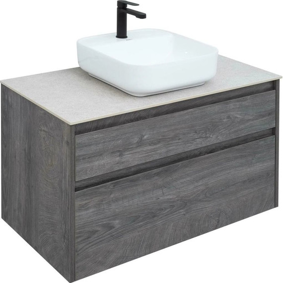 Тумба подвесная со столешницей Aquanet Nova Lite 100 см 242582 (2 ящика) дуб рошелье, Цвет фасада: дуб рошелье фото 5