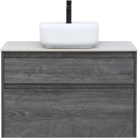 Тумба подвесная со столешницей Aquanet Nova Lite 100 см 242582 (2 ящика) дуб рошелье, Цвет фасада: дуб рошелье фото 6