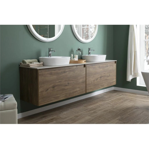 Тумба подвесная со столешницей Aquanet Nova Lite 100 см 249520 (1 ящик) дуб рустикальный, Цвет фасада: тёмное дерево - 11 Тумба подвесная со столешницей Aquanet Nova Lite 100 см 249520 (1 ящик) дуб рустикальный, Цвет фасада: тёмное дерево фото 11