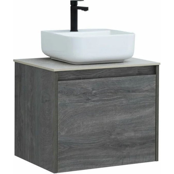 Тумба подвесная со столешницей Aquanet Nova Lite 60 см 242570 (1 ящик) дуб рошелье, Цвет фасада: дуб рошелье фото 