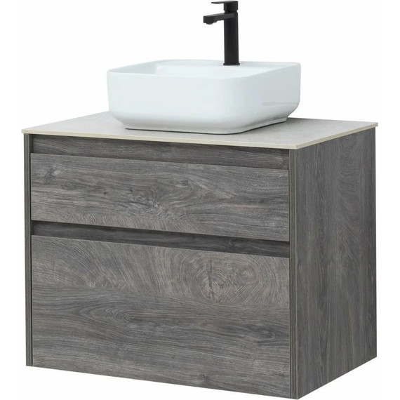 Тумба подвесная со столешницей Aquanet Nova Lite 60 см 242577 (2 ящика) дуб рошелье, Цвет фасада: дуб рошелье фото 6