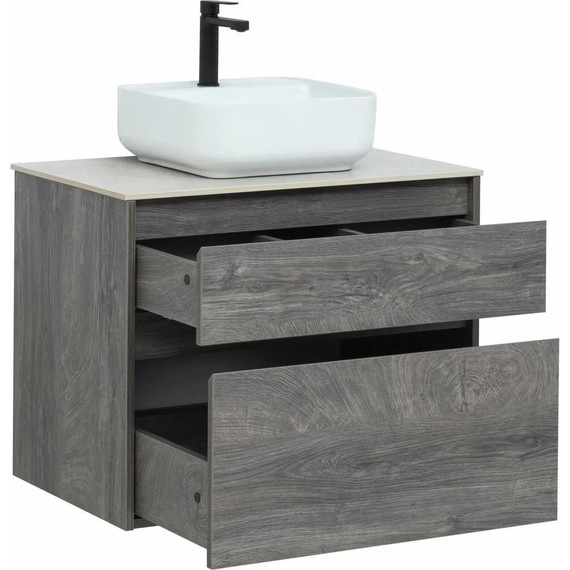 Тумба подвесная со столешницей Aquanet Nova Lite 60 см 242577 (2 ящика) дуб рошелье, Цвет фасада: дуб рошелье фото 7