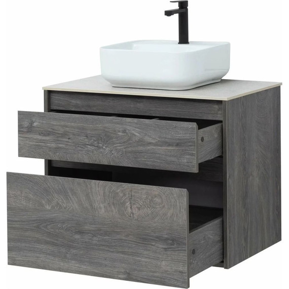 Тумба подвесная со столешницей Aquanet Nova Lite 60 см 242577 (2 ящика) дуб рошелье, Цвет фасада: дуб рошелье фото 8