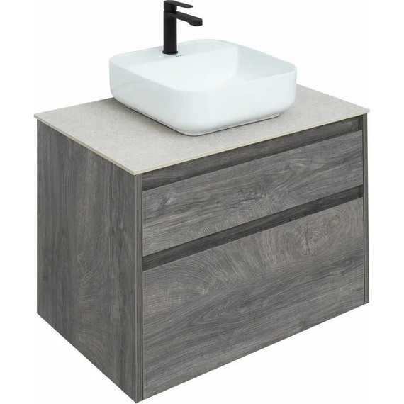 Тумба подвесная со столешницей Aquanet Nova Lite 60 см 242577 (2 ящика) дуб рошелье, Цвет фасада: дуб рошелье фото 10