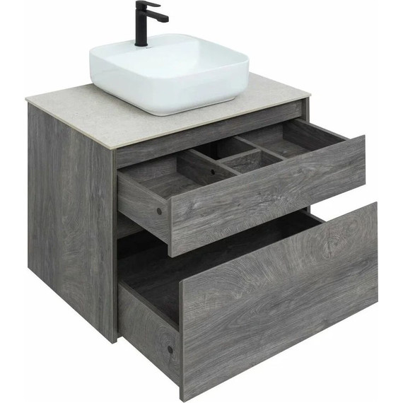 Тумба подвесная со столешницей Aquanet Nova Lite 60 см 242577 (2 ящика) дуб рошелье, Цвет фасада: дуб рошелье фото 11