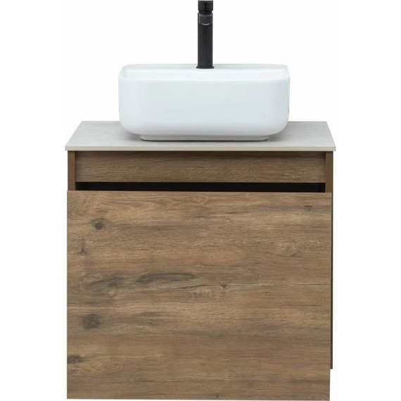 Тумба подвесная со столешницей Aquanet Nova Lite 60 см 249511 (1 ящик) дуб рустикальный, Цвет фасада: тёмное дерево - 7 Тумба подвесная со столешницей Aquanet Nova Lite 60 см 249511 (1 ящик) дуб рустикальный, Цвет фасада: тёмное дерево фото 7