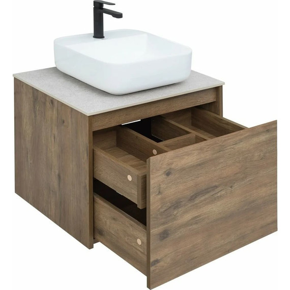 Тумба подвесная со столешницей Aquanet Nova Lite 60 см 249511 (1 ящик) дуб рустикальный, Цвет фасада: тёмное дерево - 9 Тумба подвесная со столешницей Aquanet Nova Lite 60 см 249511 (1 ящик) дуб рустикальный, Цвет фасада: тёмное дерево фото 9