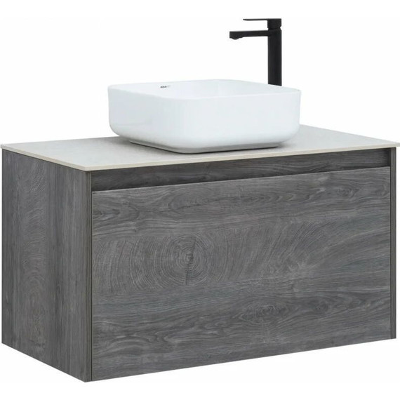 Тумба подвесная со столешницей Aquanet Nova Lite 90 см 242269 (1 ящик) дуб рошелье, Цвет фасада: дуб рошелье фото 