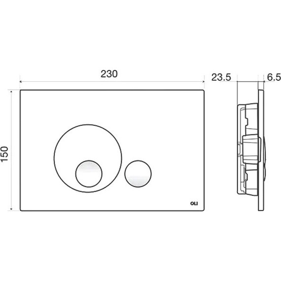 Кнопка смыва Oli Globe (механическая) 152953, серый матовый фото 4