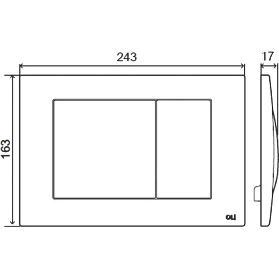 Кнопка смыва Oli Metal dual (механическая) 656004, хром глянцевый фото 2