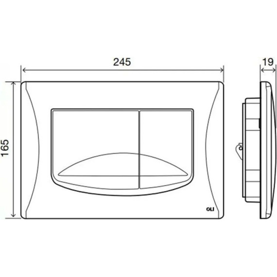 Кнопка смыва Oli River Dual (механическая) 638508, золото фото 2