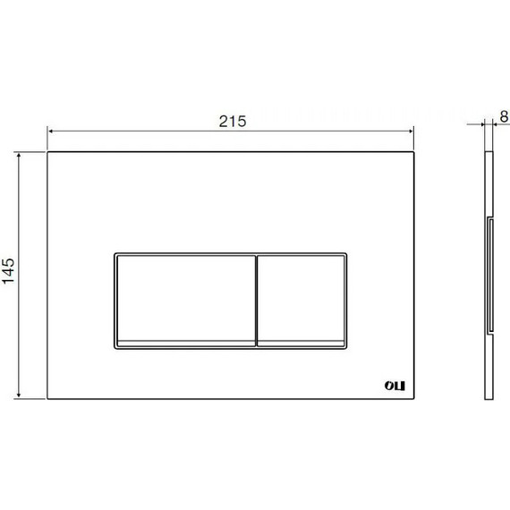 Кнопка смыва Oli Stream (механическая) 641504, хром глянцевый фото 3