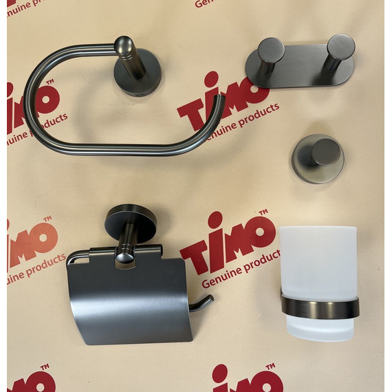 Держатель для туалетной бумаги Timo Saona 13042/18, цвет чёрное золото фото 5